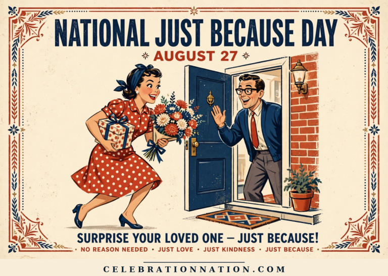 National Just Because Day poster
