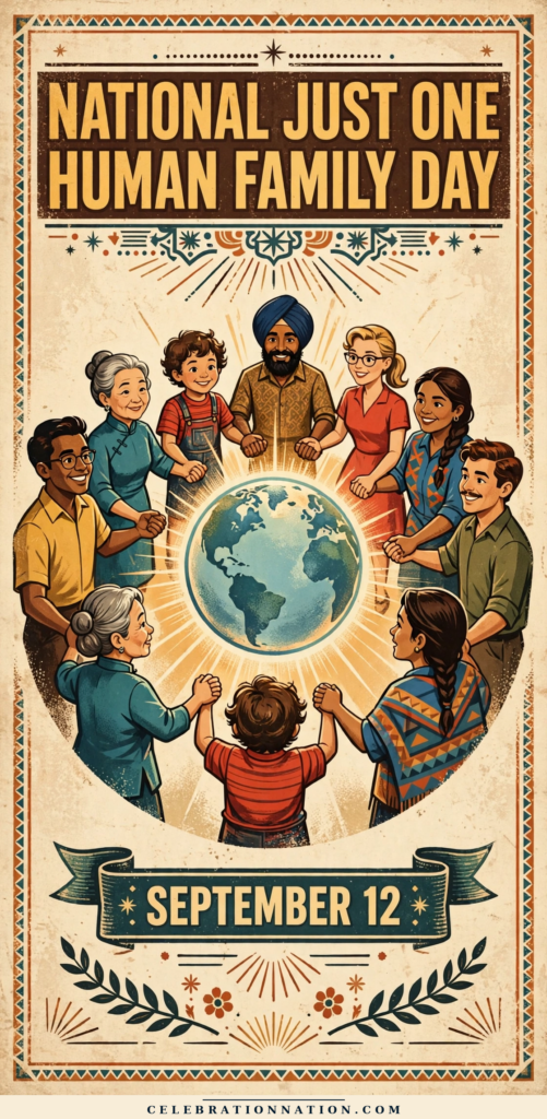 National Just One Human Family Day poster
