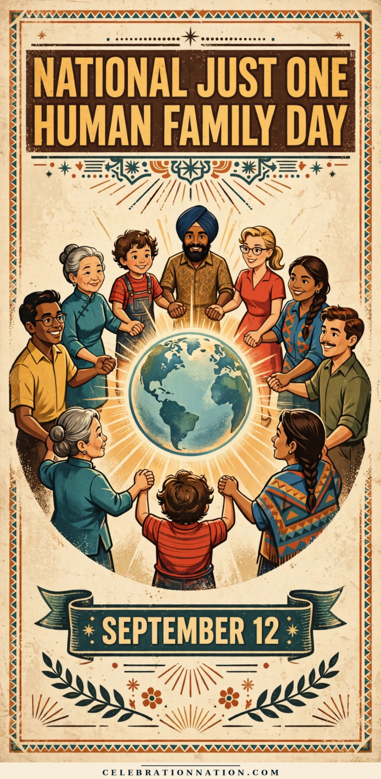 National Just One Human Family Day poster