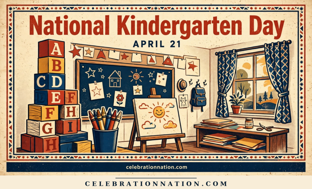 National Kindergarten Day illustration, APRIL 21