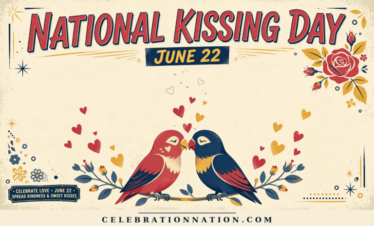 National Kissing Day poster
