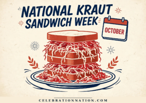 National Kraut Sandwich Week illustration, First week of October