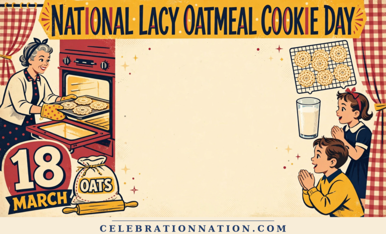 National Lacy Oatmeal Cookie Day poster