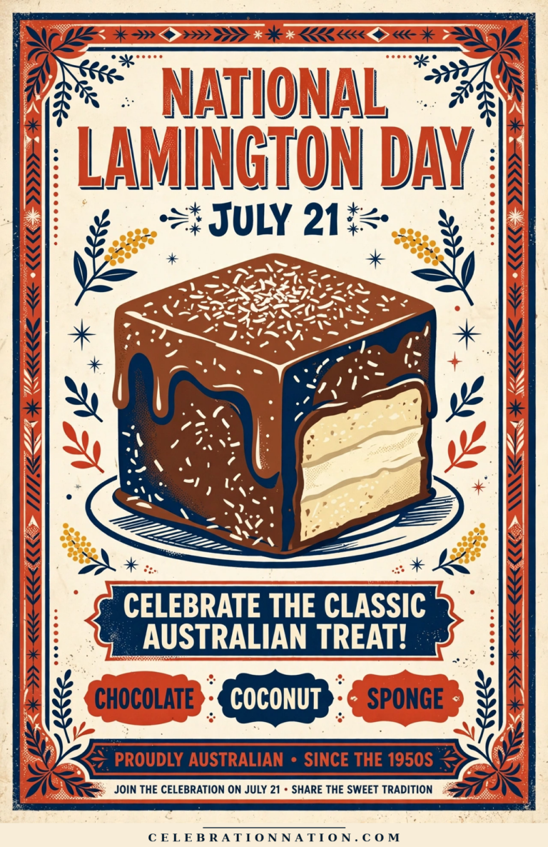 National Lamington Day poster
