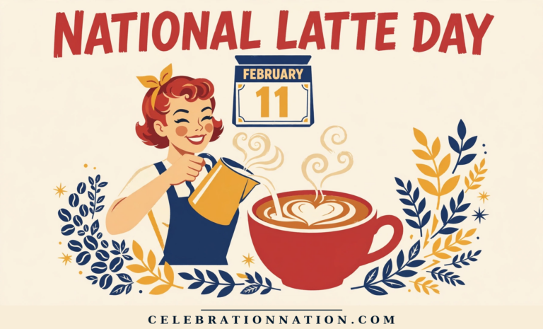 National Latte Day poster