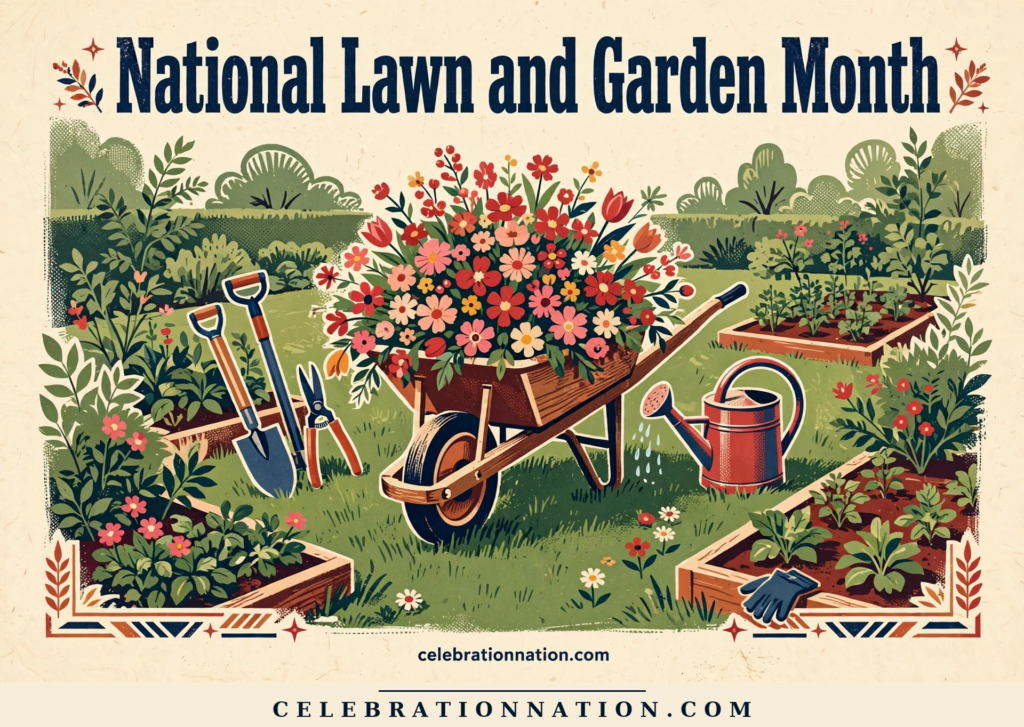 National Lawn and Garden Month poster