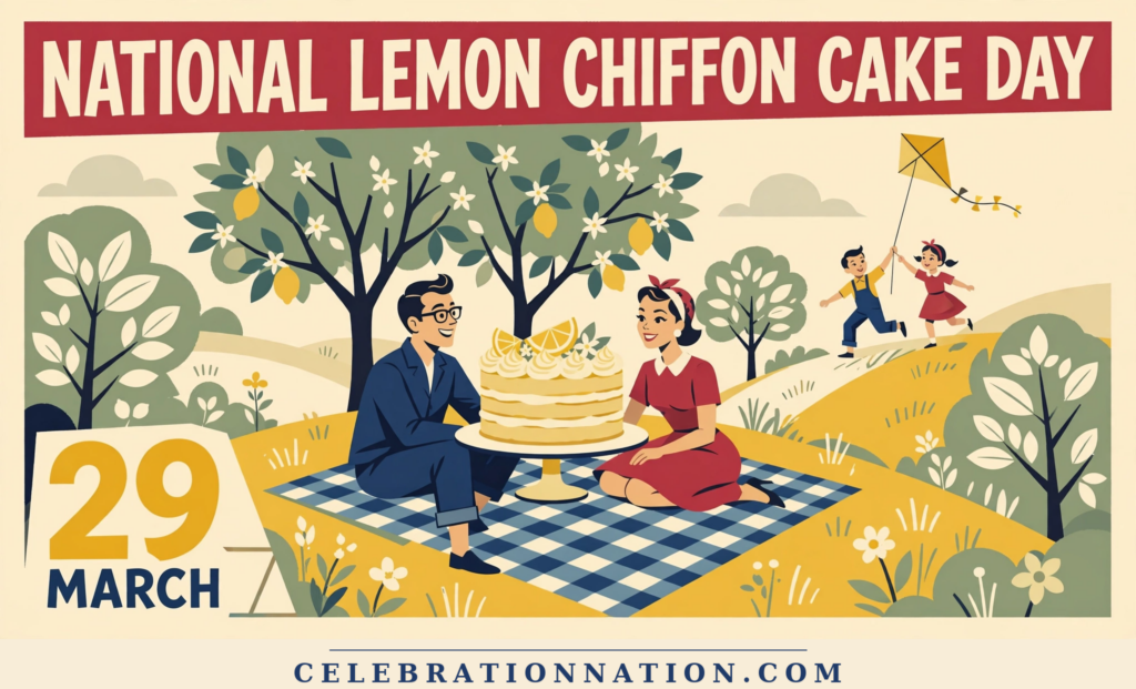 National Lemon Chiffon Cake Day poster