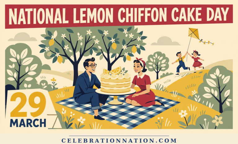 National Lemon Chiffon Cake Day poster