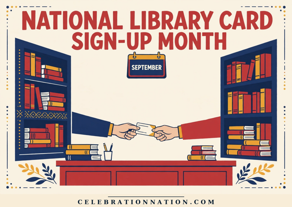 National Library Card Sign-Up Month poster