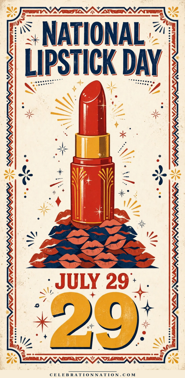 National Lipstick Day poster