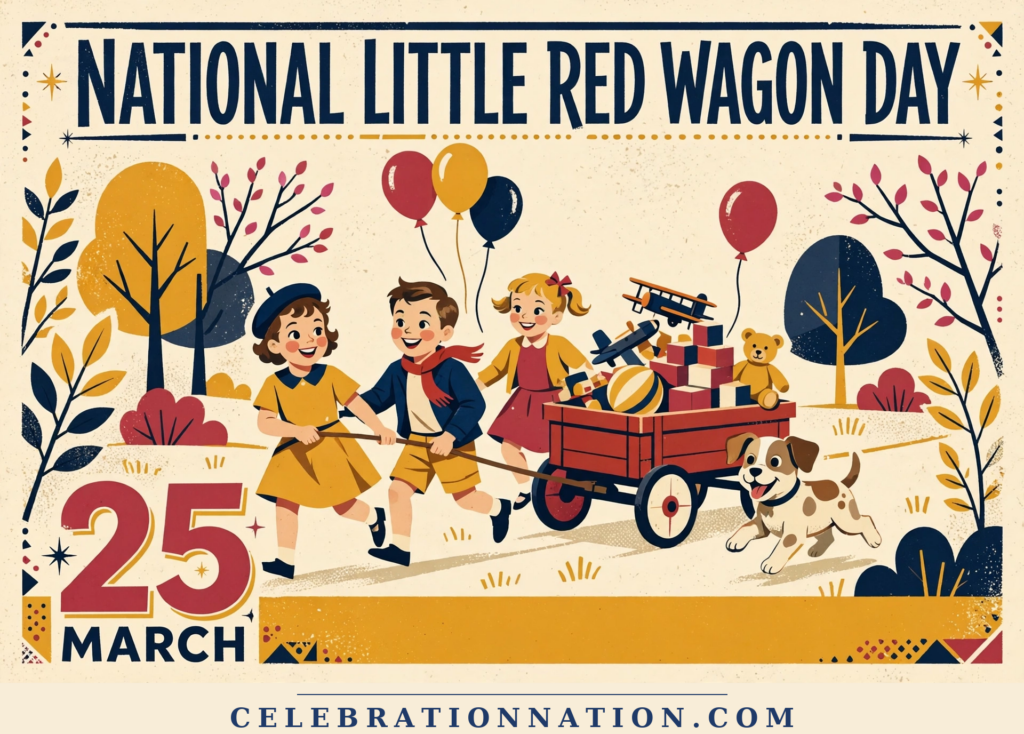 National Little Red Wagon Day poster