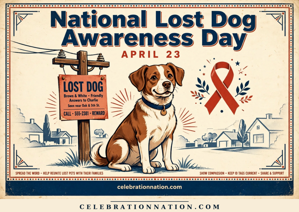National Lost Dog Awareness Day poster