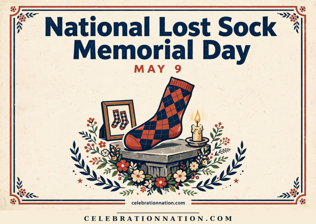 National Lost Sock Memorial Day poster