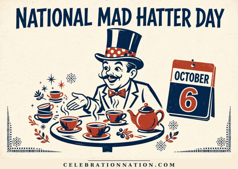 National Mad Hatter Day poster