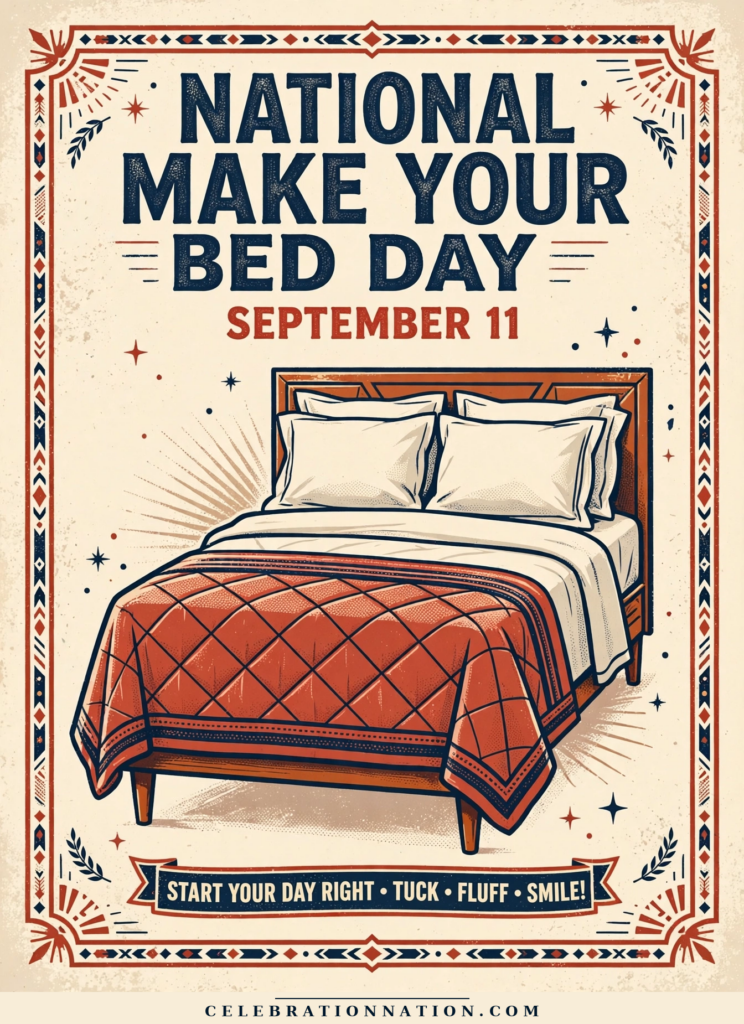 National Make Your Bed Day poster