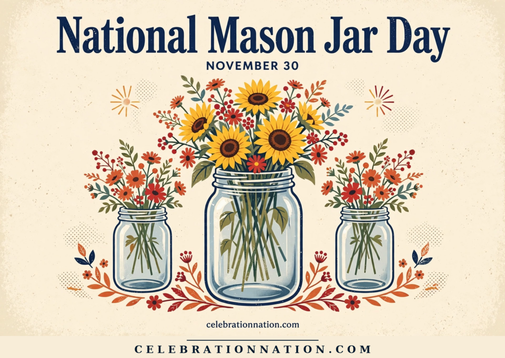 National Mason Jar Day poster
