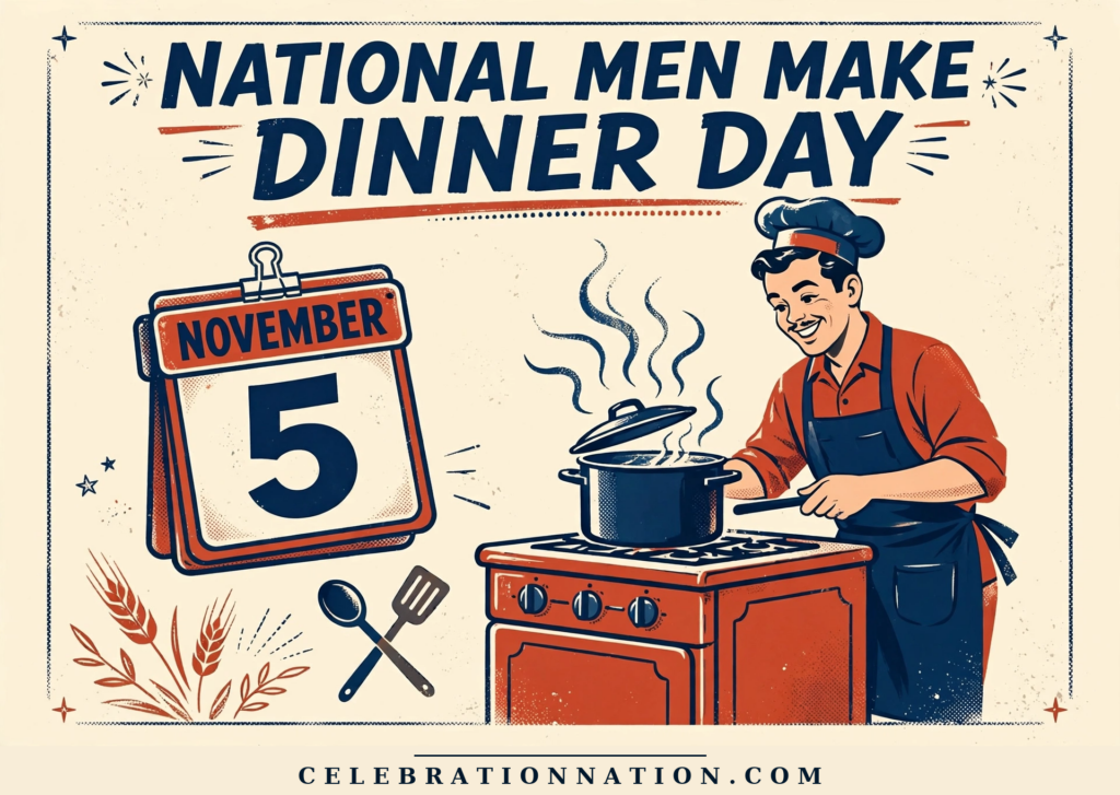 National Men Make Dinner Day poster