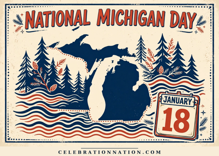 National Michigan Day poster