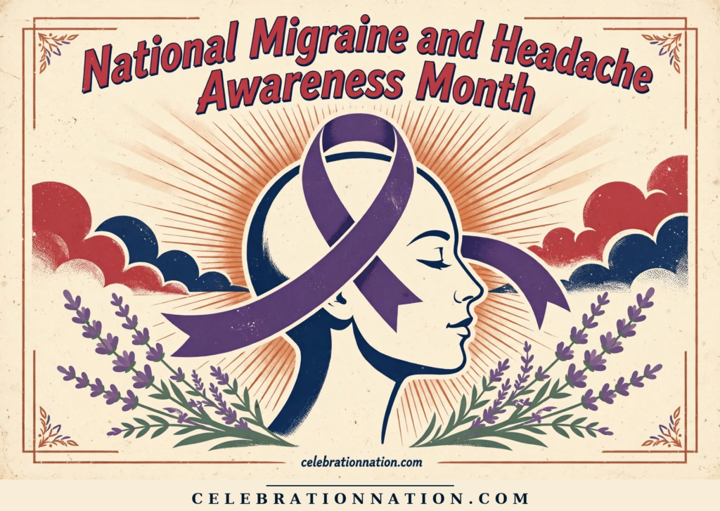 National Migraine and Headache Awareness Month poster