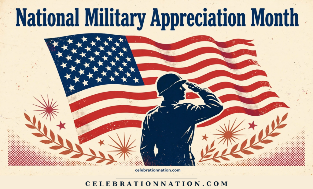 National Military Appreciation Month poster