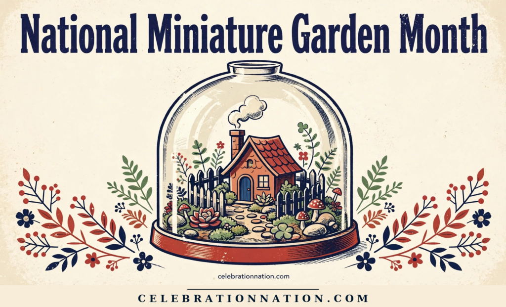 National Miniature Garden Month poster