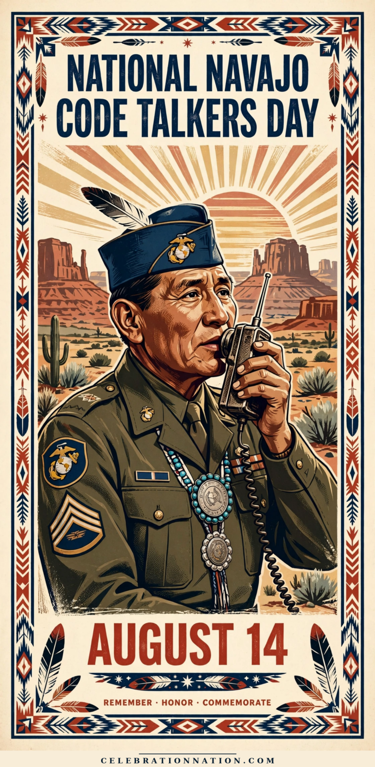 National Navajo Code Talkers Day poster
