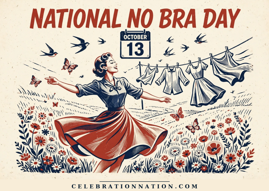 National No Bra Day poster