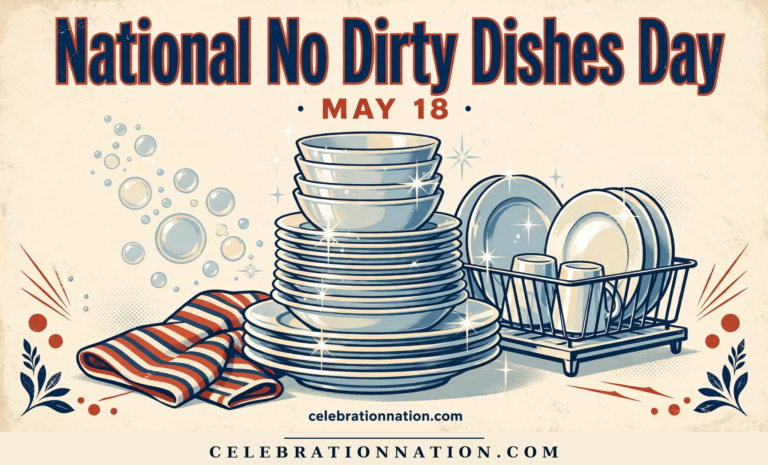 National No Dirty Dishes Day poster