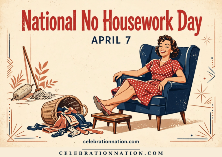 National No Housework Day poster
