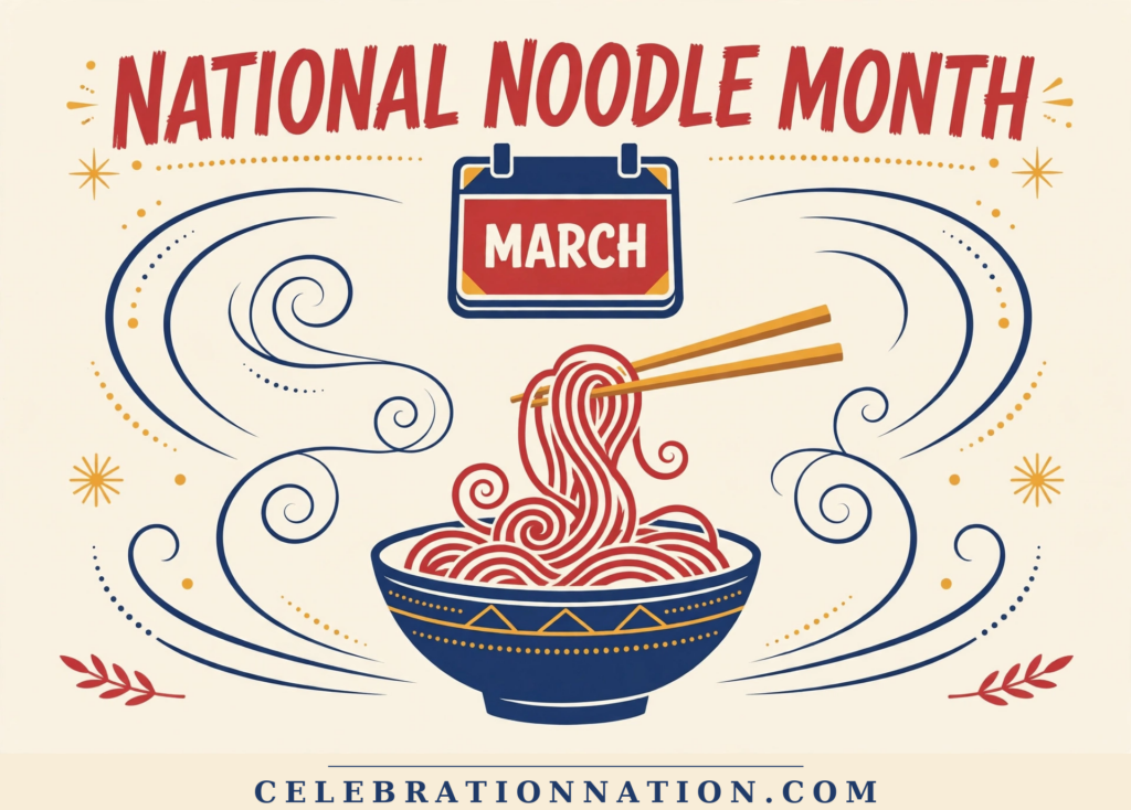 National Noodle Month poster