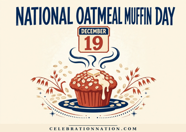National Oatmeal Muffin Day poster