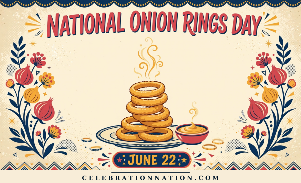 National Onion Rings Day poster