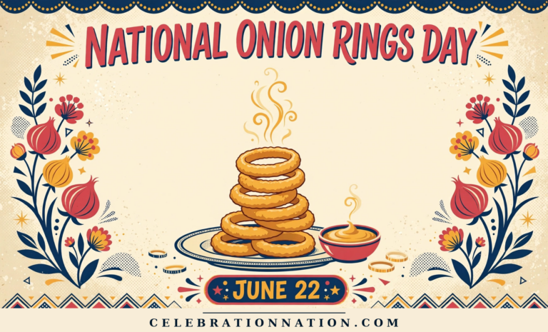 National Onion Rings Day poster