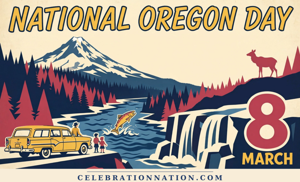 National Oregon Day poster