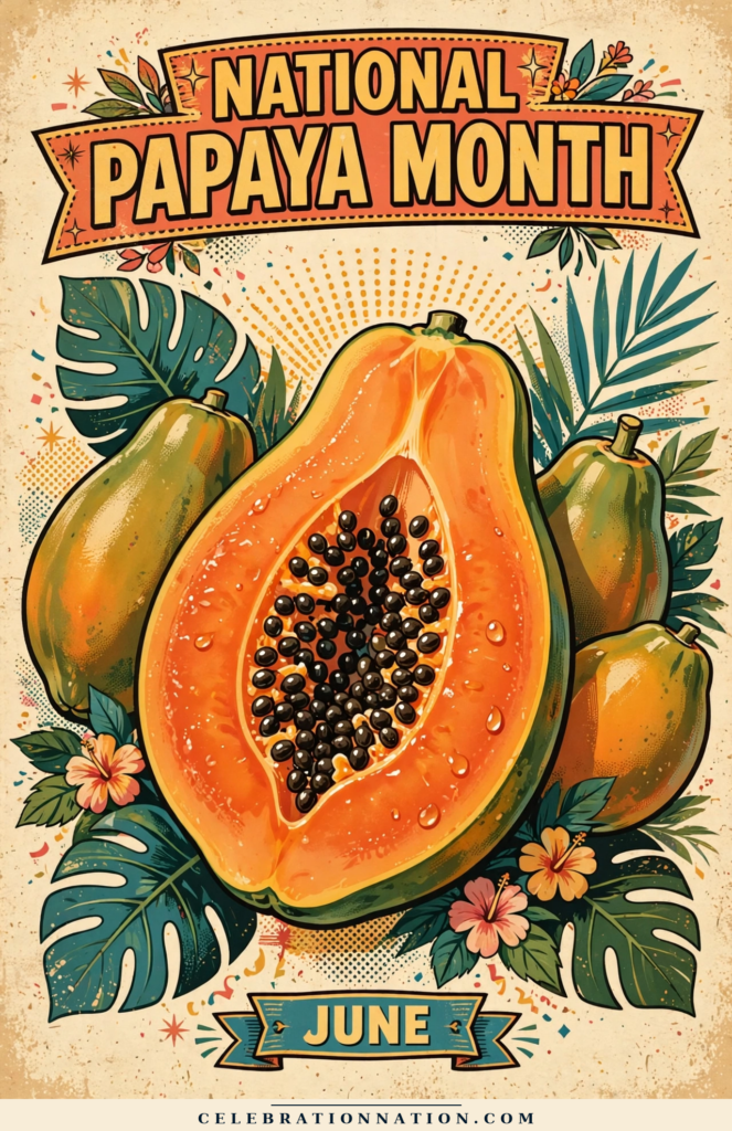 National Papaya Month poster