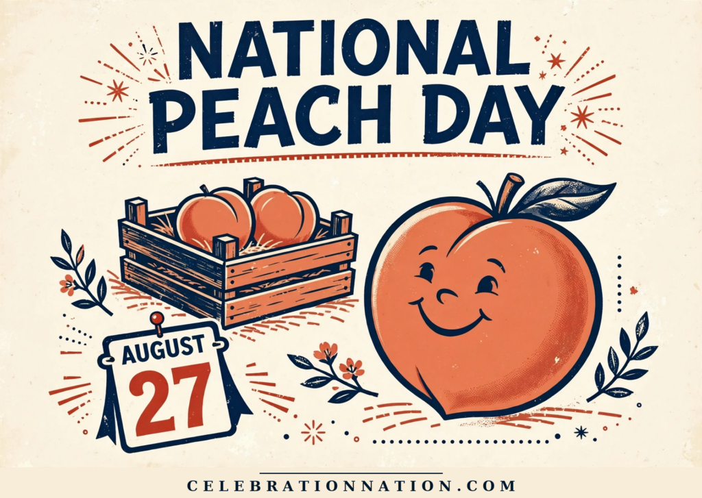 National Peach Day poster
