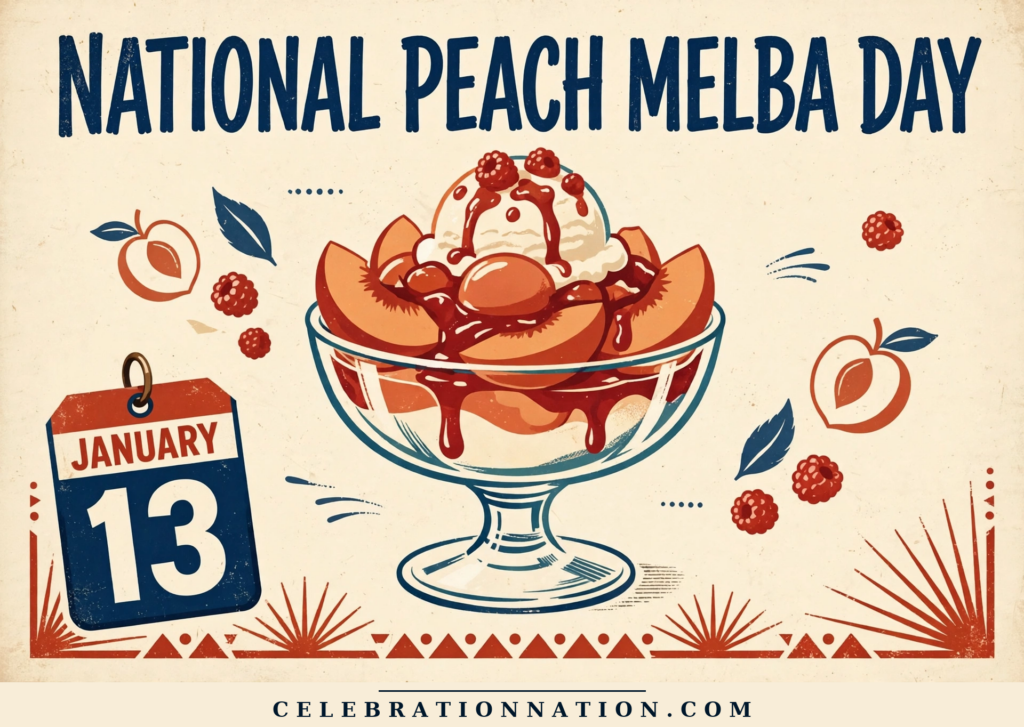 National Peach Melba Day poster