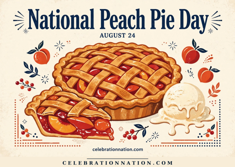 National Peach Pie Day poster