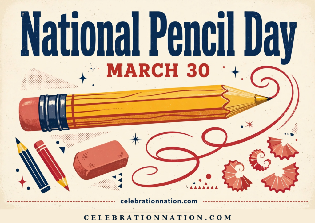 National Pencil Day illustration, MARCH 30
