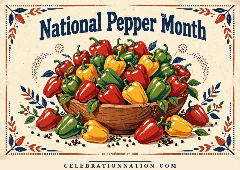 National Pepper Month poster