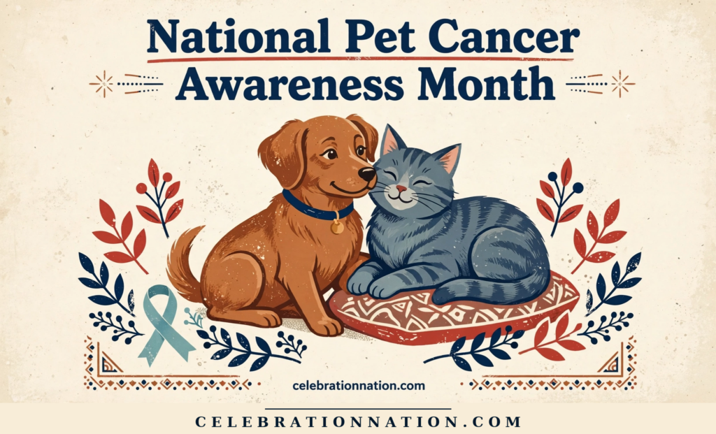 National Pet Cancer Awareness Month poster