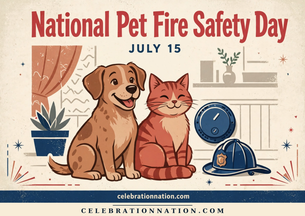 National Pet Fire Safety Day poster