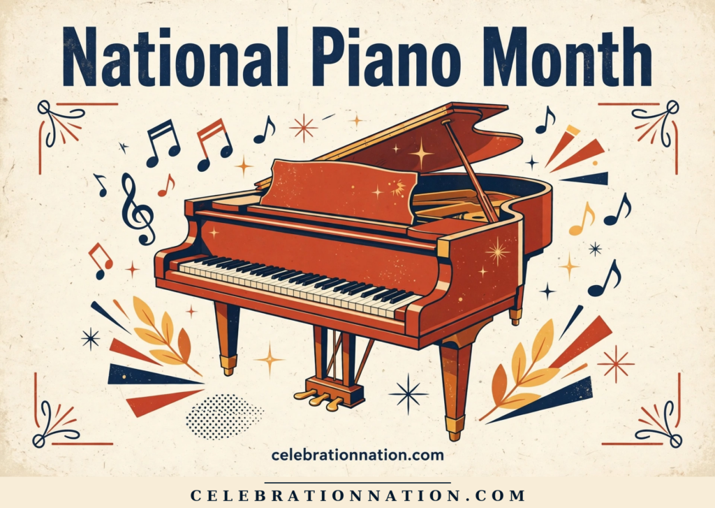 National Piano Month poster