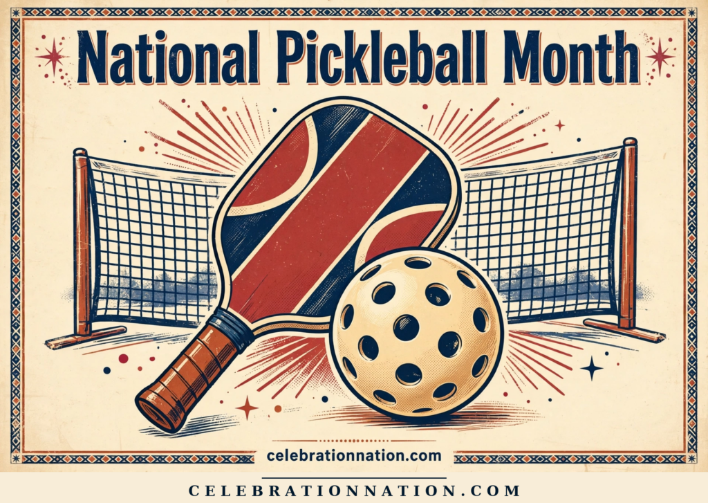 National Pickleball Month poster