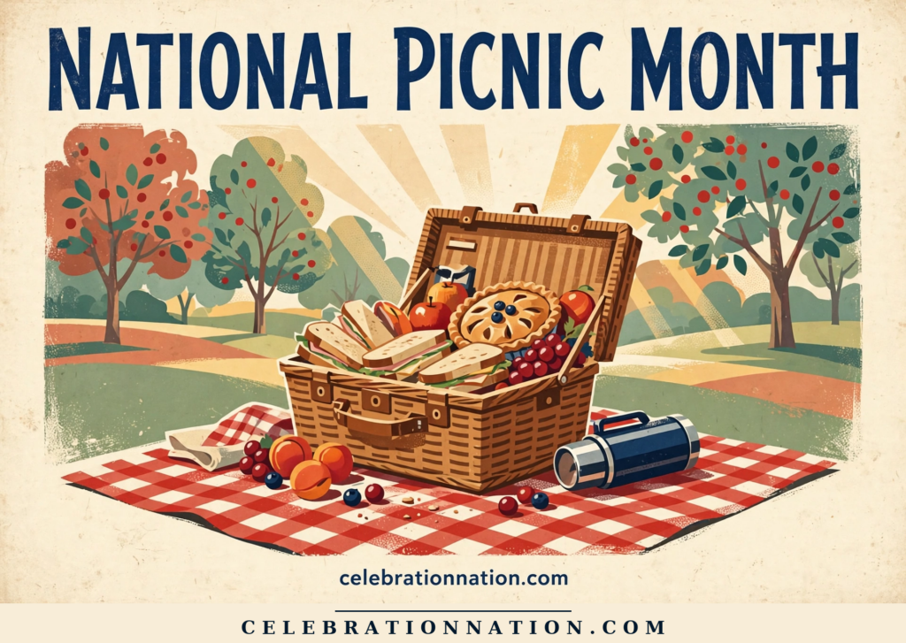 National Picnic Month poster