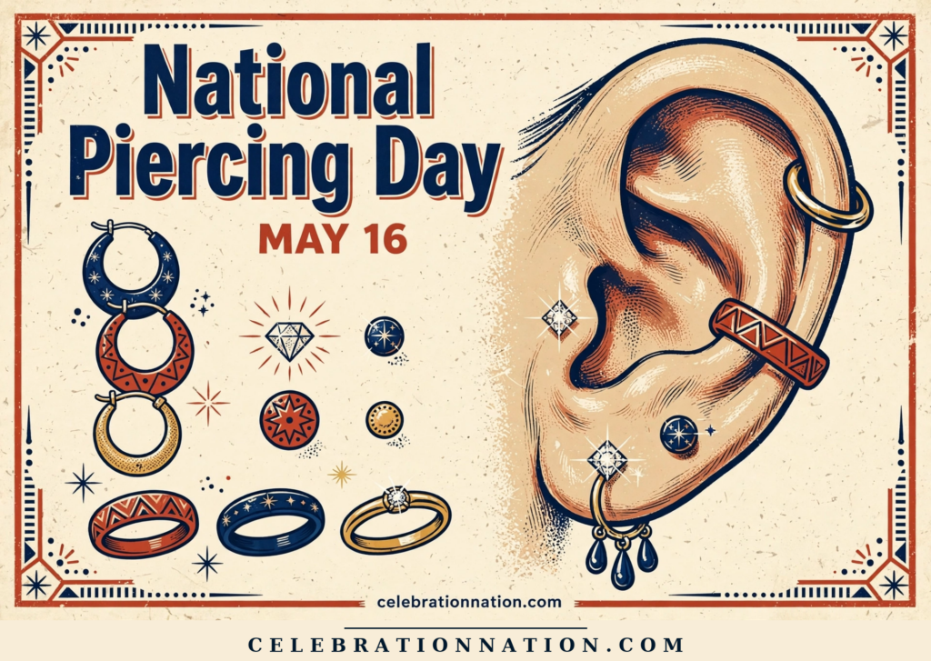 National Piercing Day poster
