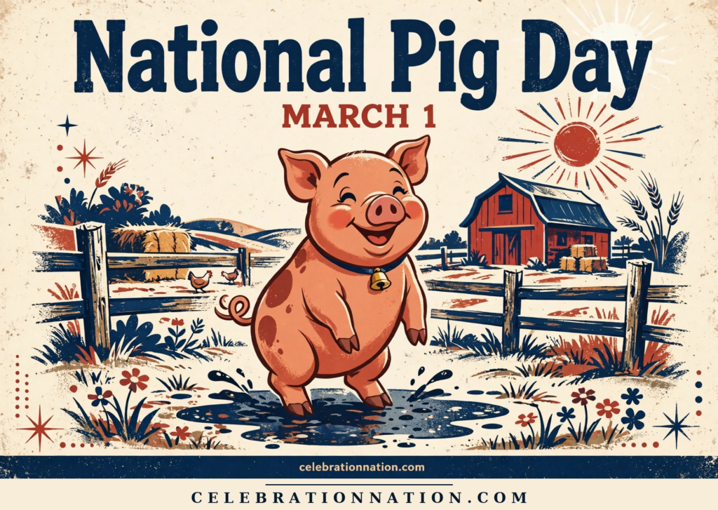 National Pig Day poster