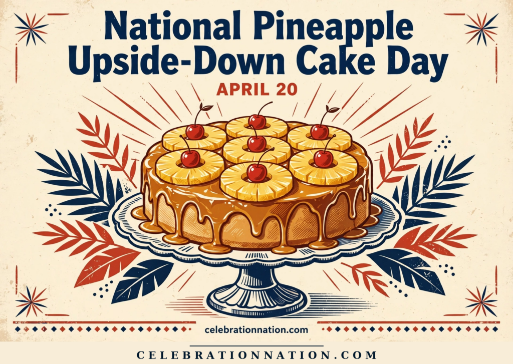 National Pineapple Upside-Down Cake Day poster