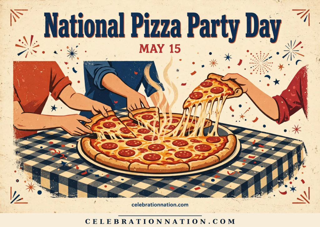 National Pizza Party Day poster