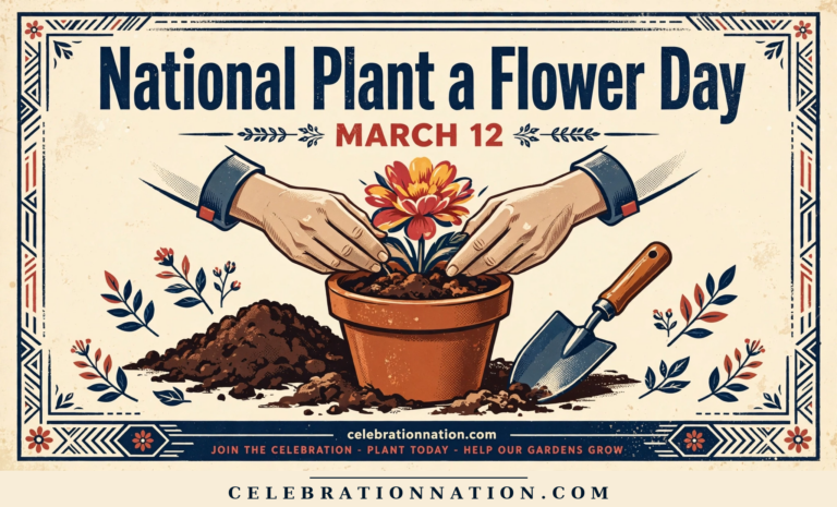 National Plant a Flower Day poster
